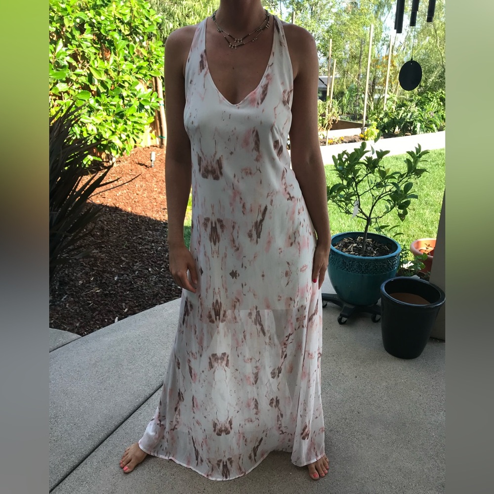 Light pink and brown dress